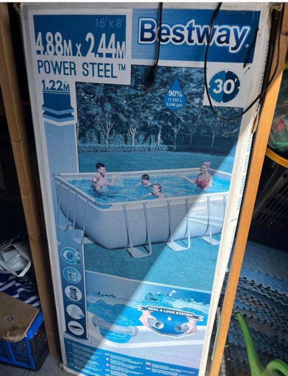 Bestway power steel 488x244x122, Ophalen of Verzenden, Zo goed als nieuw