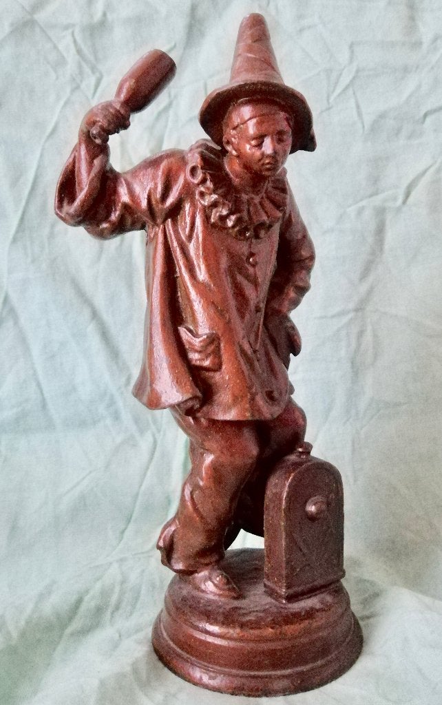 Oud metalen beeldje Laveloze Pierrot, Ophalen of Verzenden