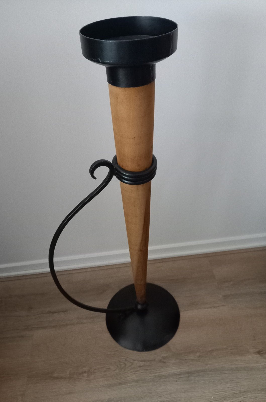 Houten kaarsenstandaard, Huis en Inrichting, Gebruikt, Meerkleurig, Metaal, 80 cm
