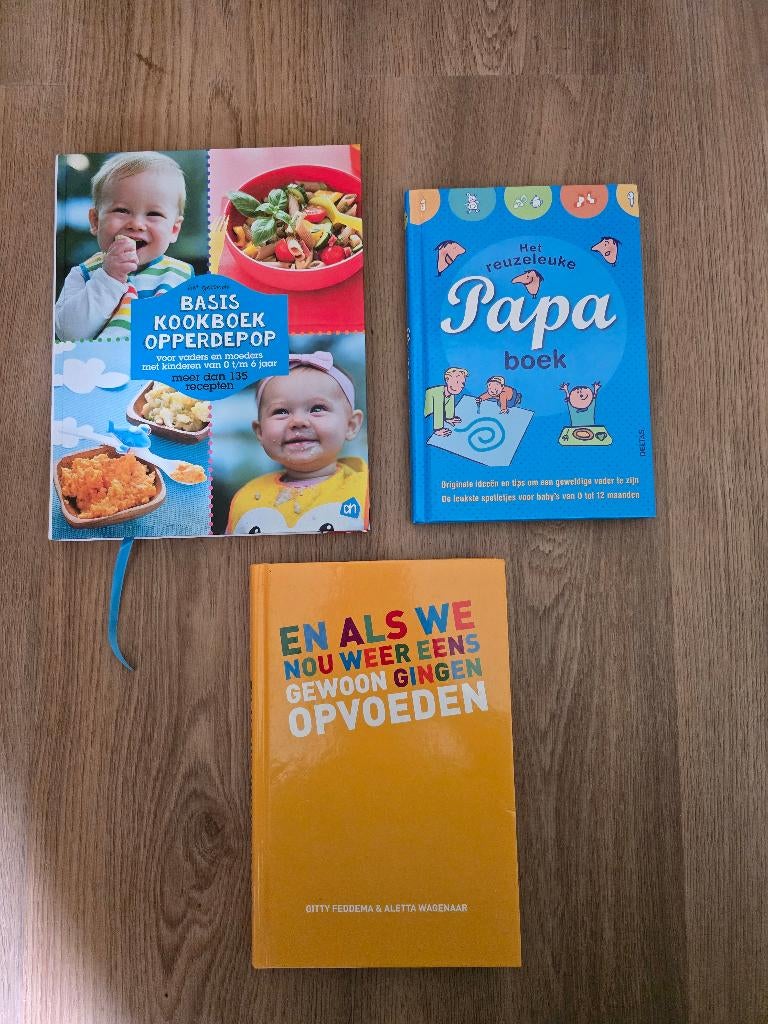 Baby kookboek, papaboek en opvoedboek (zie omschrijving), Boeken, Ophalen of Verzenden, Zo goed als nieuw, Opvoeding tot 6 jaar