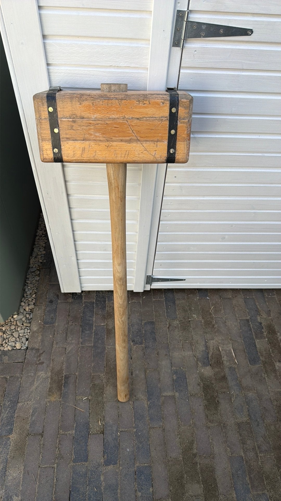 Houten sleg cq tuinhamer, Tuin en Terras, Ophalen, Zo goed als nieuw, Overige soorten