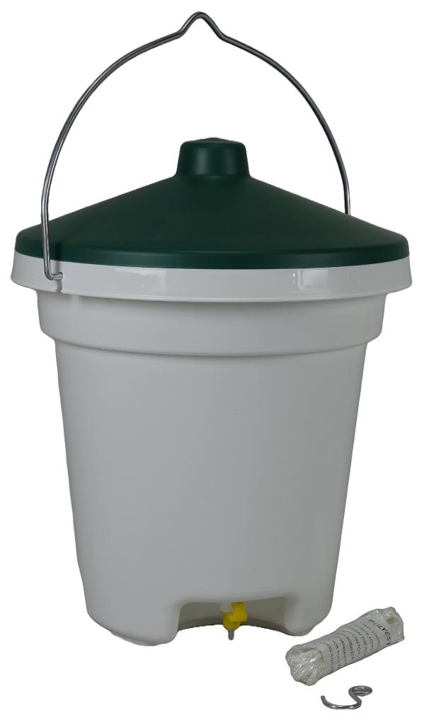 Drinkemmer 12 liter met drinknippels, Dieren en Toebehoren, Pluimvee | Toebehoren, Nieuw, Drinken en Voederen, Ophalen of Verzenden
