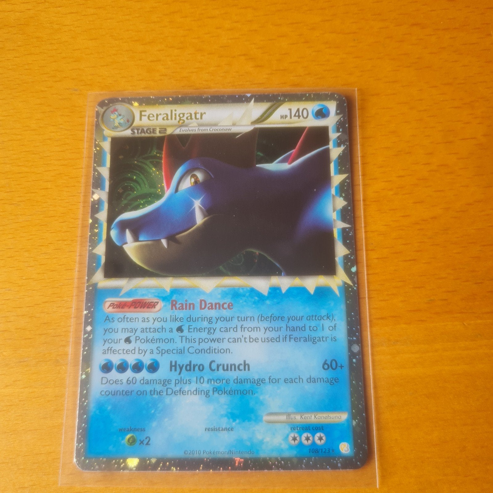 Feraligatr Pokémon Kaart - Zeldzaam en in goede staat, Ophalen of Verzenden, Zo goed als nieuw, Losse kaart