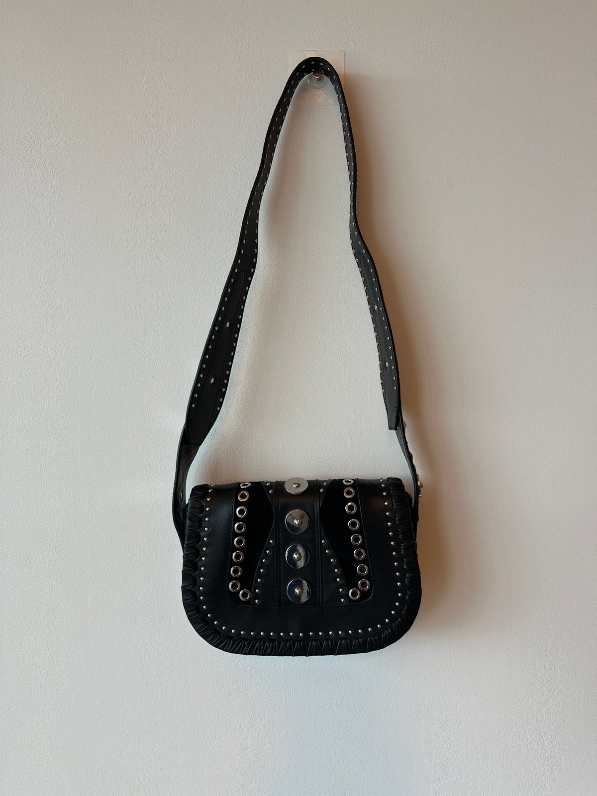 Zara schoudertas studs, Overige merken, Zwart, Nieuw, Ophalen of Verzenden