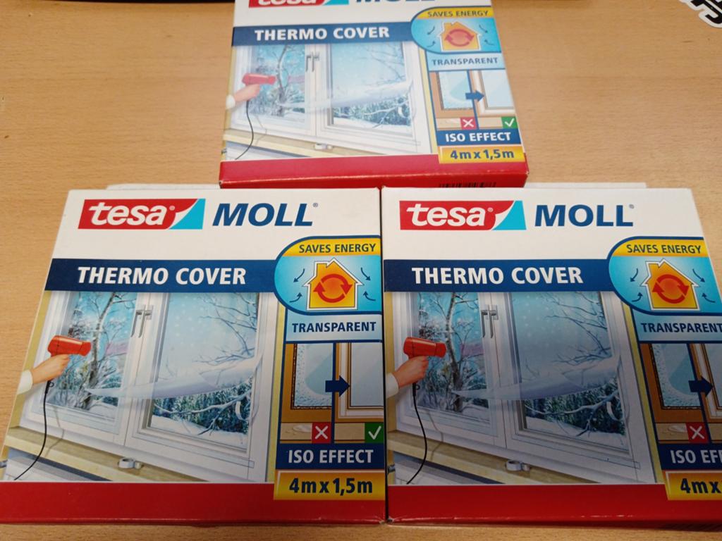 Tesa Moll Thermo Cover Raamfolie 4m x 1,5m (3 sets), Ophalen of Verzenden
