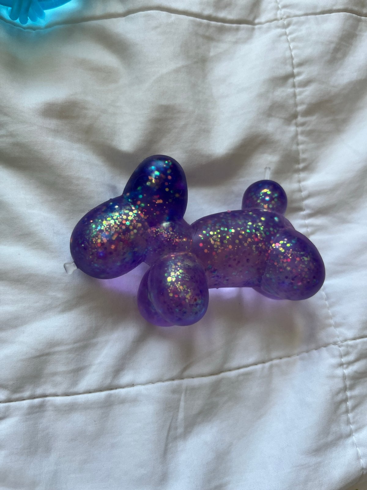 Ballon hond squishy - Paars met glitters, Ophalen of Verzenden, Zo goed als nieuw, Jongen of Meisje