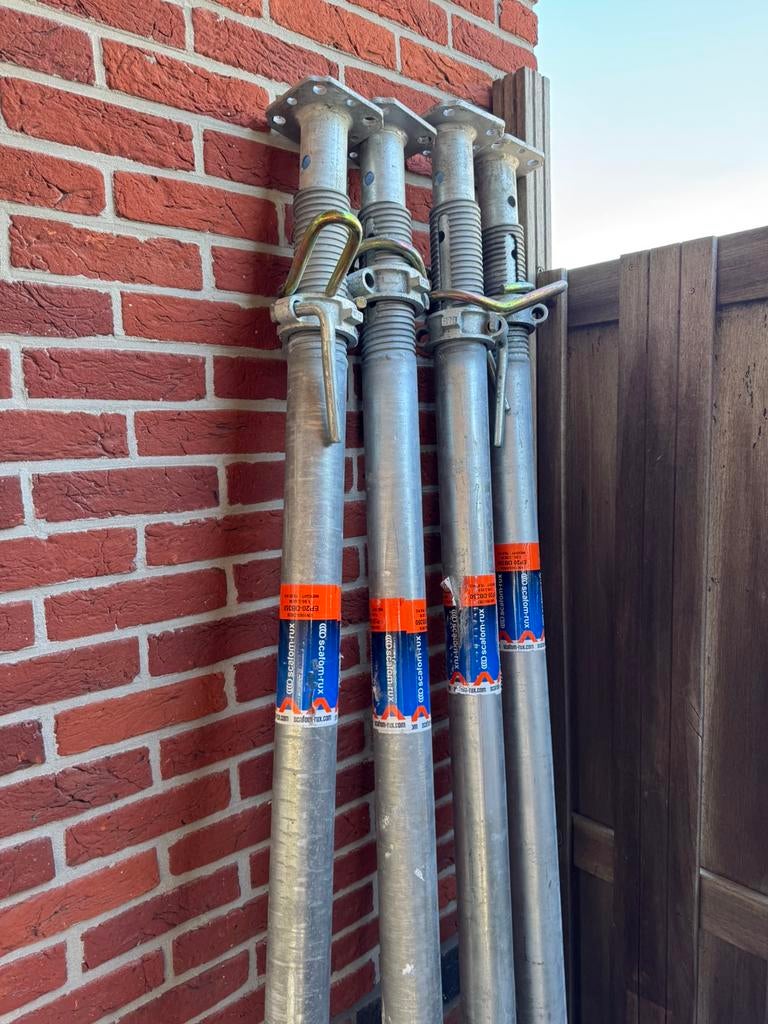 Bouw stempels 12 stuks scafom EP20, Doe-het-zelf en Verbouw, Steigers, Ophalen, Zo goed als nieuw, Overige typen, 2 tot 5 meter