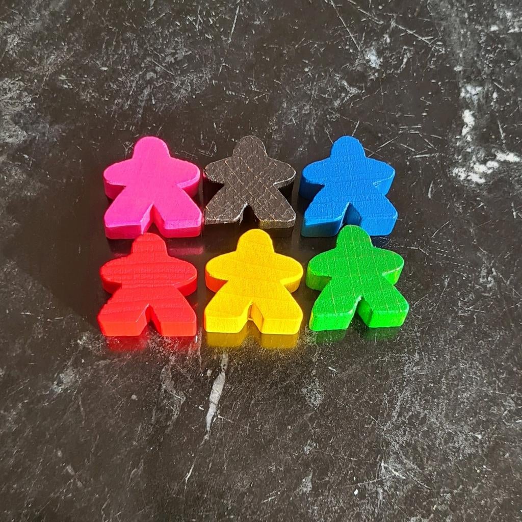 Carcassonne: 6x Big Meeple onderdelen, Vijf spelers of meer, Ophalen of Verzenden, Zo goed als nieuw, 999 Games