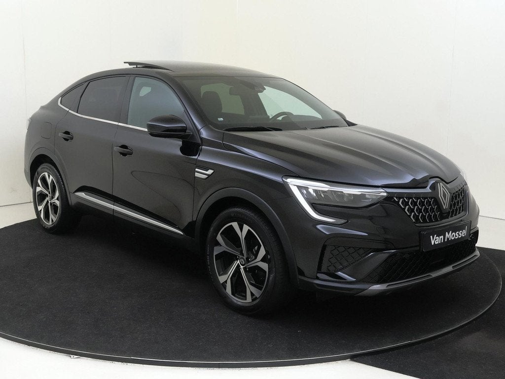 Renault Arkana 1.6 E-Tech full hybrid 145 PK techno Naivigat, Auto's, Renault, Arkana, Gebruikt, Leder en Stof, Zwart