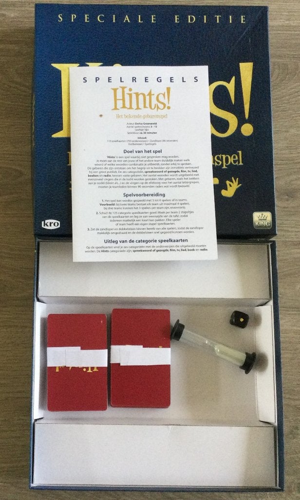 Hints! Het bekende gebarenspel - Jubileumeditie, Een of twee spelers, Ophalen of Verzenden, Gebruikt, KRO / King