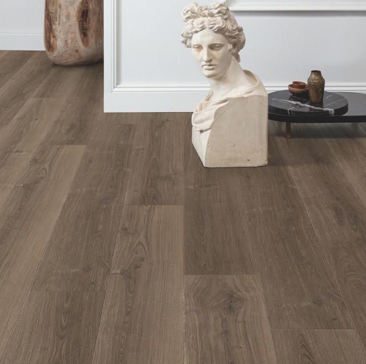 Waterbestendig Laminaat Eik Geborsteld bruin 9mm dik, 75 m² of meer, Nieuw, Ophalen of Verzenden, Laminaat