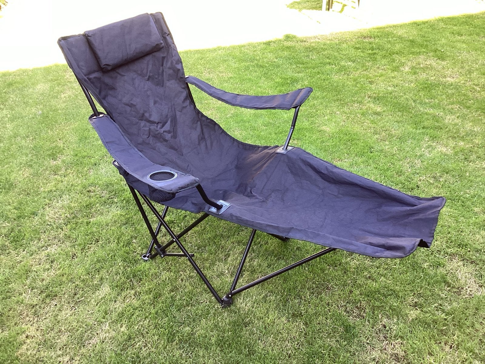 opvouwbare campingstoel met bekerhouder of visstoel, Ophalen of Verzenden, Gebruikt, Campingstoel