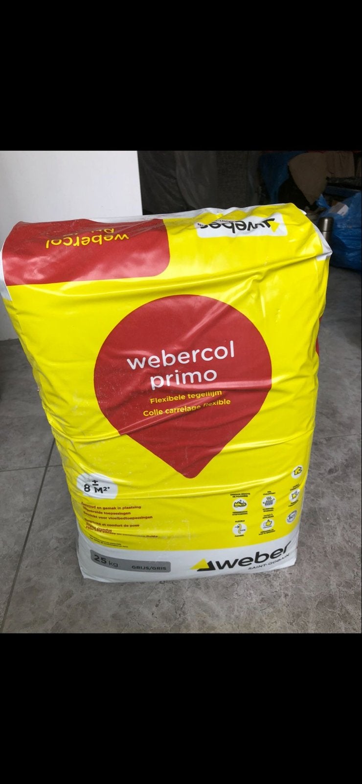 Webercol Primo Flexibele Tegellijm - 15 kg ongeopend, Overige materialen, Overige typen, Nieuw, Ophalen of Verzenden