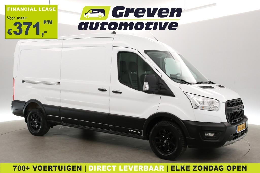 Ford Transit 2.0 TDCI L3H2 170PK Trail | Airco | Adap. Cruis, Auto's, Bestelauto's, Euro 6, 4 cilinders, 2500 kg, Wit
