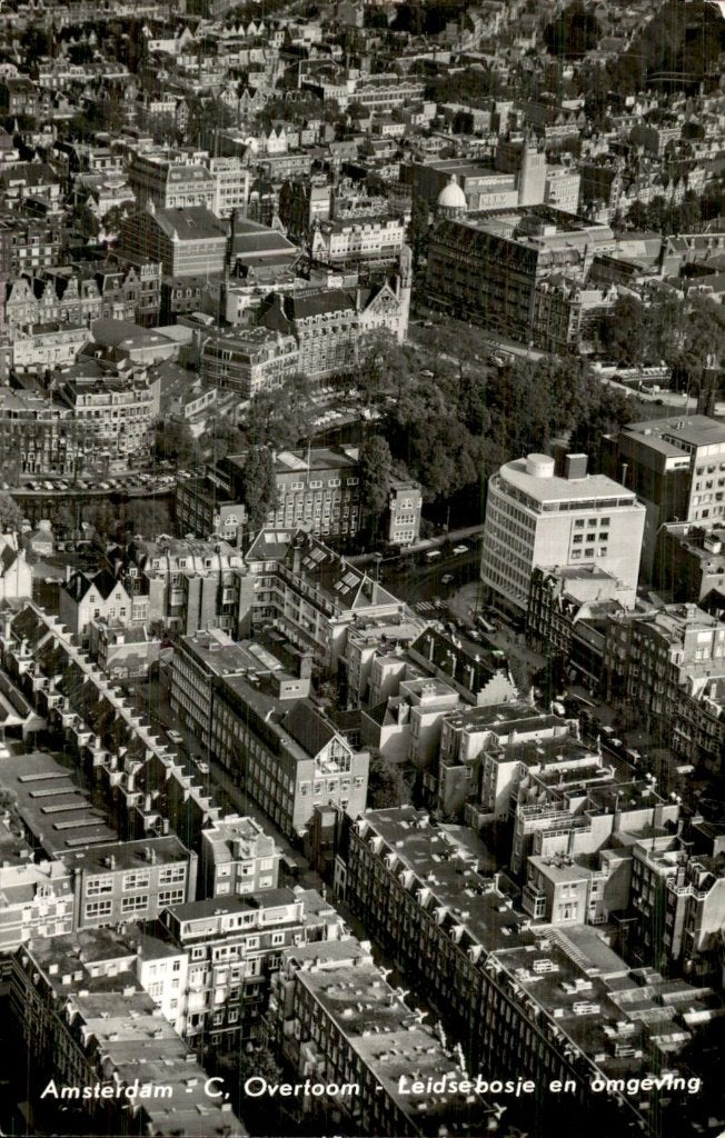 Amsterdam - Overtoom - Leidsebosje en omgeving, Ophalen of Verzenden, 1960 tot 1980, Ongelopen, Noord-Holland