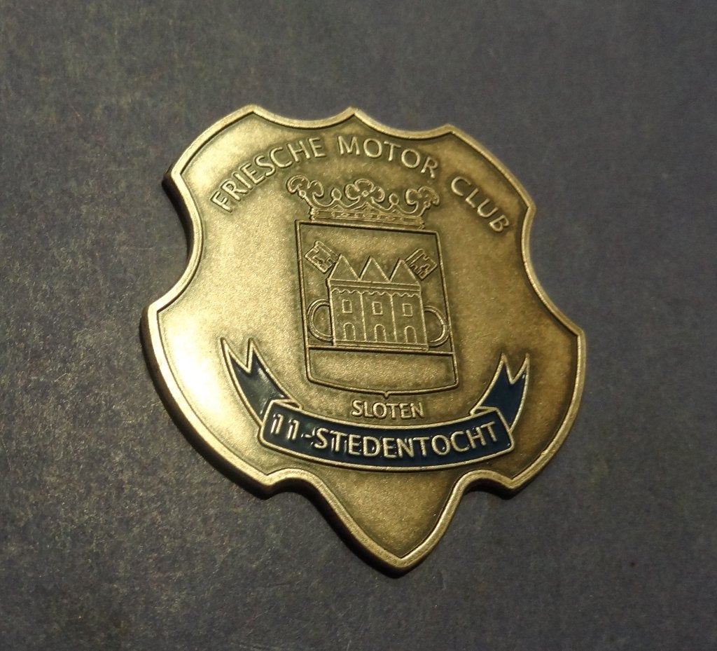 Sloten F.M.C. Elfstedentocht emblemen 5½ x 5 Cm, Postzegels en Munten, Ophalen of Verzenden, Overige materialen, Nederland