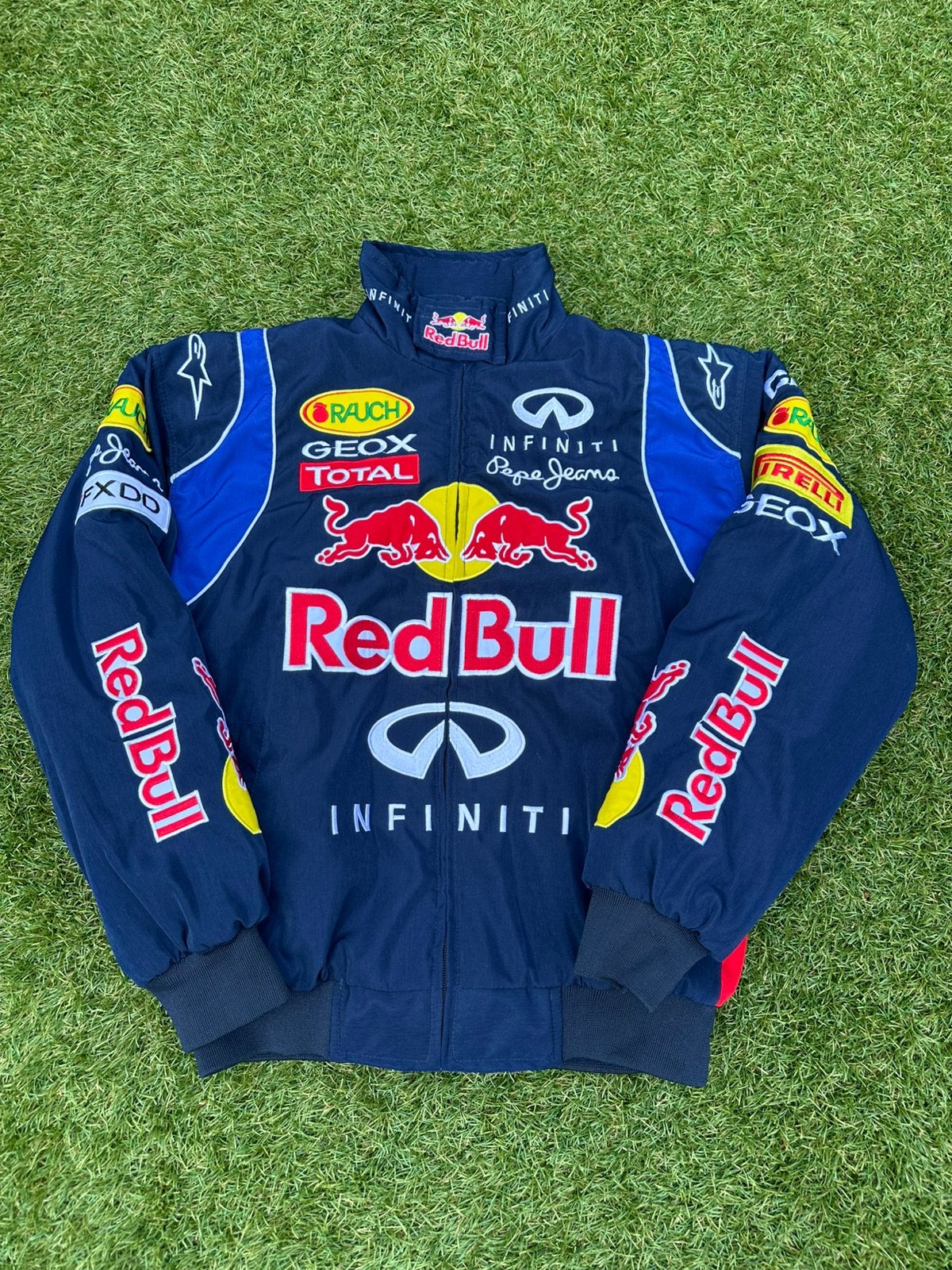 Red Bull Racing F1 Jas Maat L, Ophalen of Verzenden, Gedragen, Maat 52/54 (L), Blauw