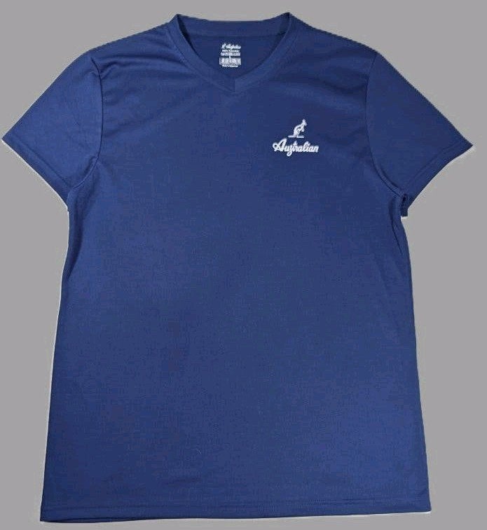 Australian T-shirt | donkerblauw | L | gabber hardcore ZGAN, Ophalen of Verzenden, Zo goed als nieuw, Maat 52/54 (L), Blauw
