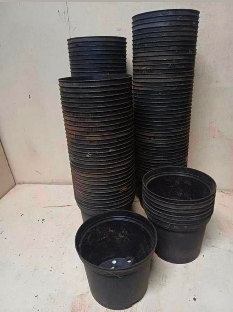 Kweekpotten plantenpotten bloempotten 2 liter, Kunststof, Gebruikt, Rond, Ophalen of Verzenden