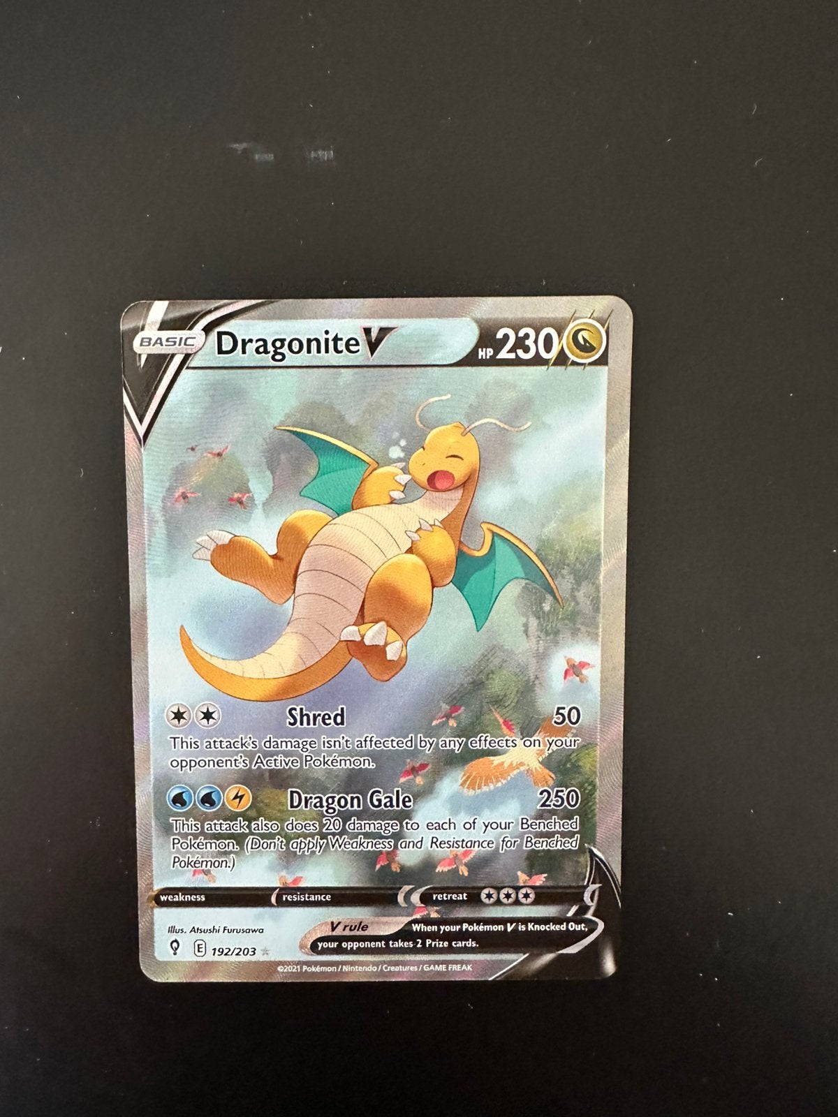 Pokemon Dragonite V 192, Ophalen of Verzenden, Zo goed als nieuw