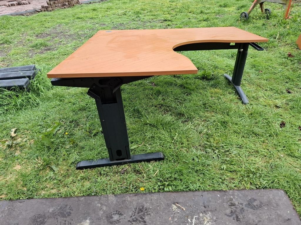 bureau, 160 cm, Hout, Hoekbureau, Bruin