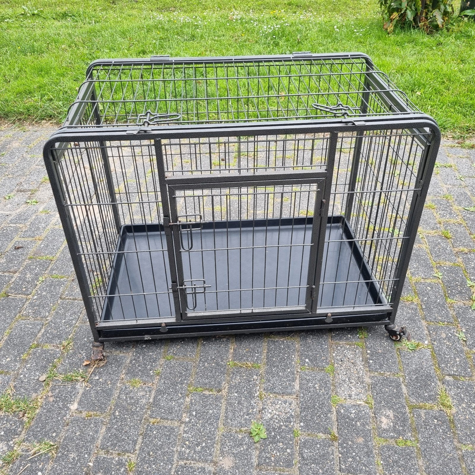 Te koop duvo heavy duty bench met wieltjes L 93 x 61 x 69 cm, Dieren en Toebehoren, Ophalen, Gebruikt