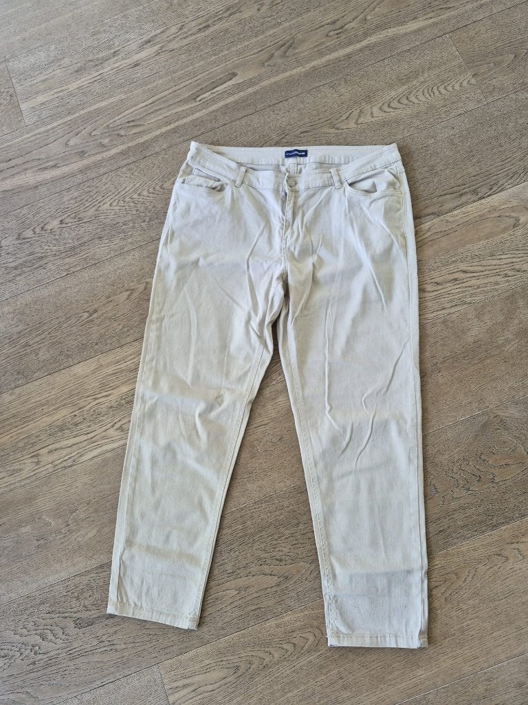Skinny broek tot de enkels maat L - Charles Vogele - beige, Charles Vogele, Beige, Maat 42/44 (L), Ophalen of Verzenden