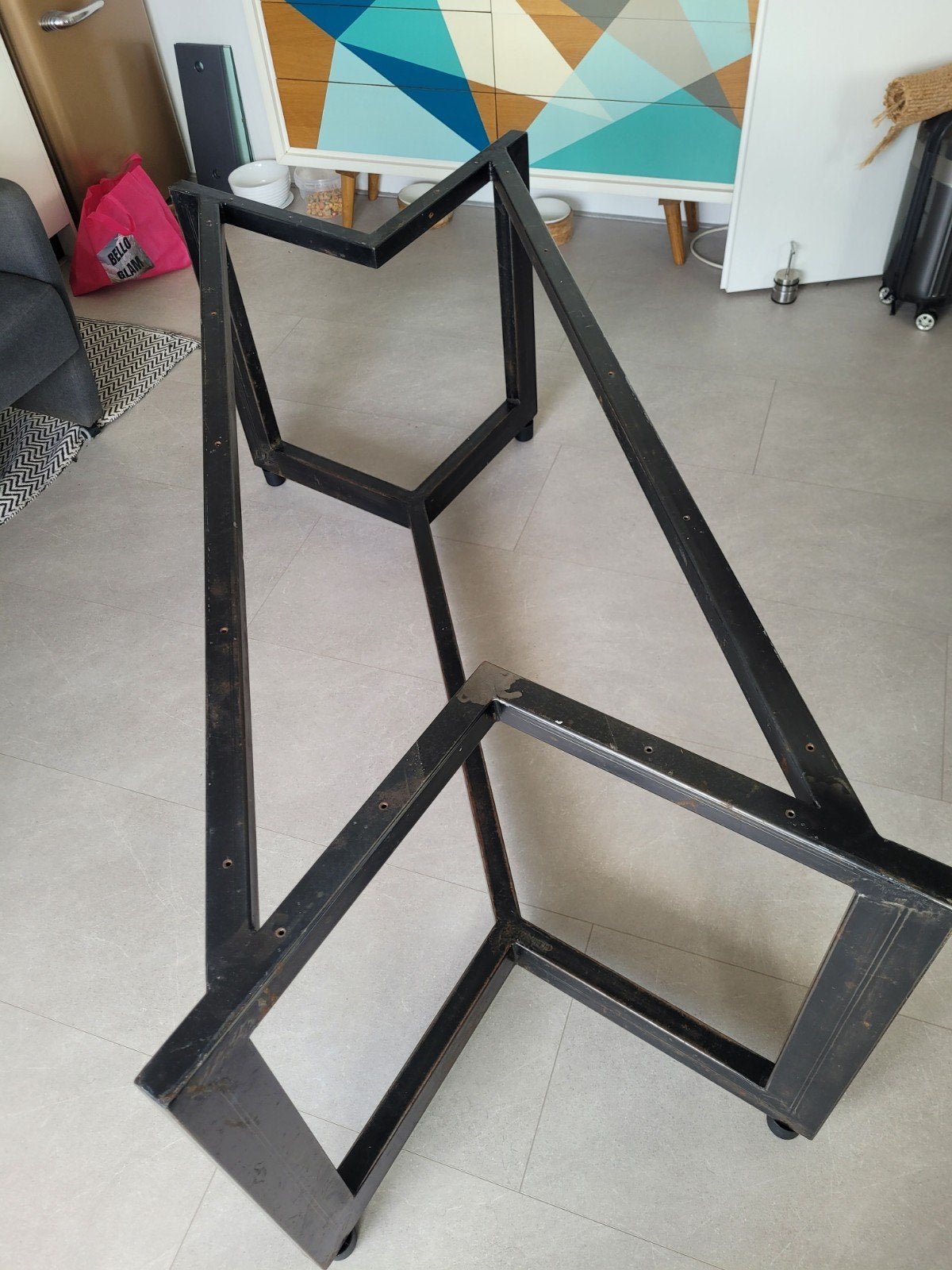 Metalen onderstel voor tafel - 70x170 cm, 70 cm hoog, Ophalen, Tafelpoot, Gebruikt, 50 tot 100 cm