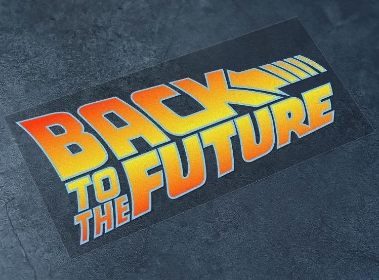 BACK TO THE FUTURE Vinyl Motor Auto Sticker decal., Verzenden, Nieuw, Bedrijf of Vereniging