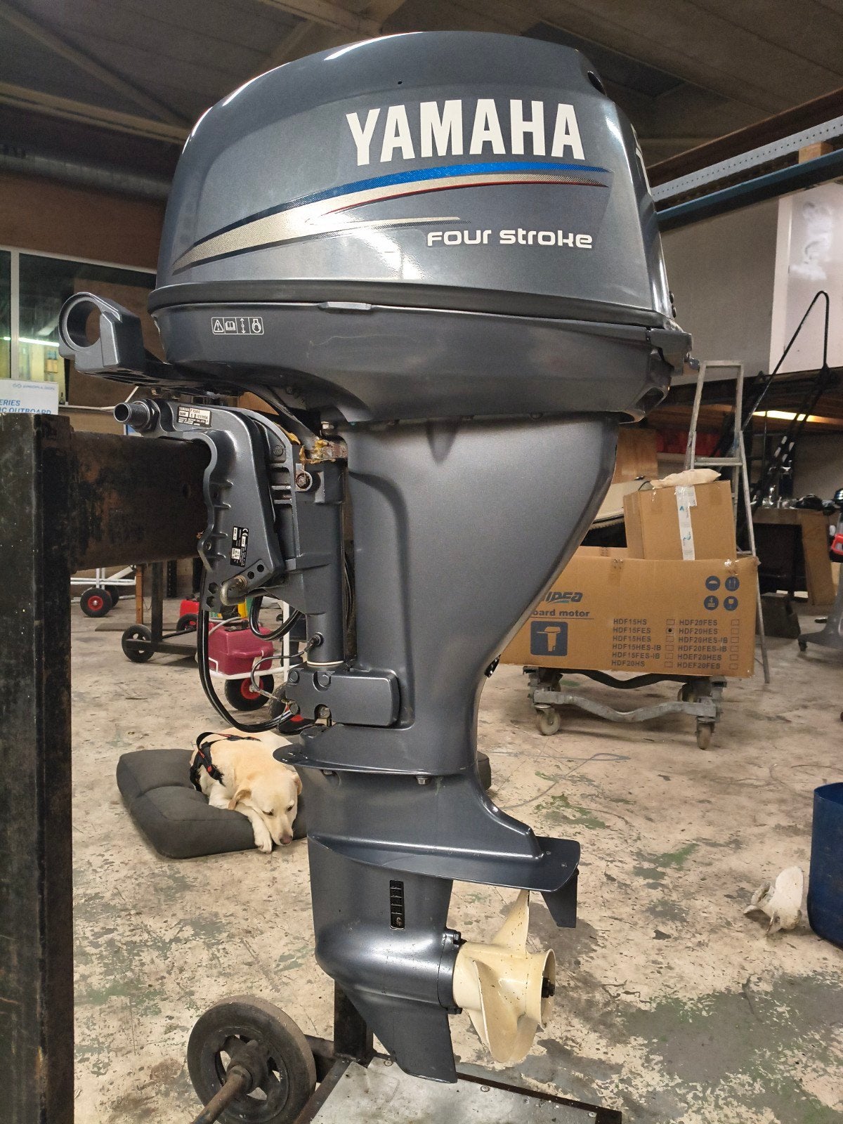 Yamaha 15 PK Kortstaart Buitenboordmotor - Elektrische Start, 10 tot 30 pk, Gebruikt, Viertaktmotor, Ophalen of Verzenden