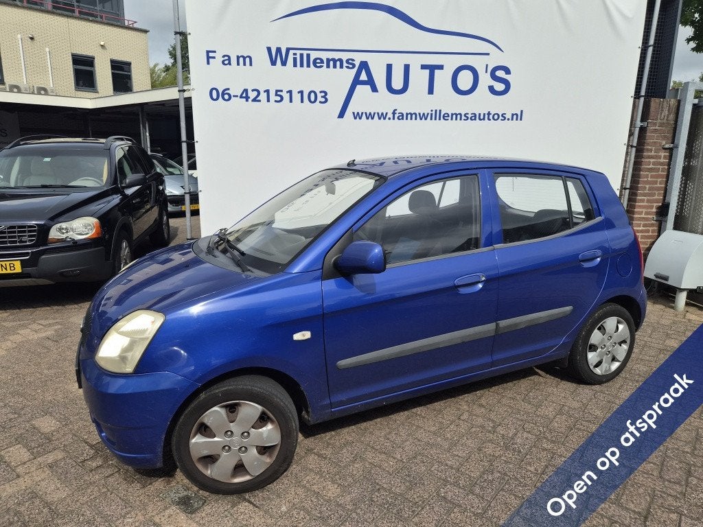 Kia Picanto 1.1 LX (bj 2004), Auto's, 65 pk, Stof, Gebruikt, Zwart