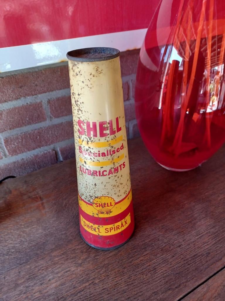 Shell conisch olieblik 1 liter., Ophalen of Verzenden