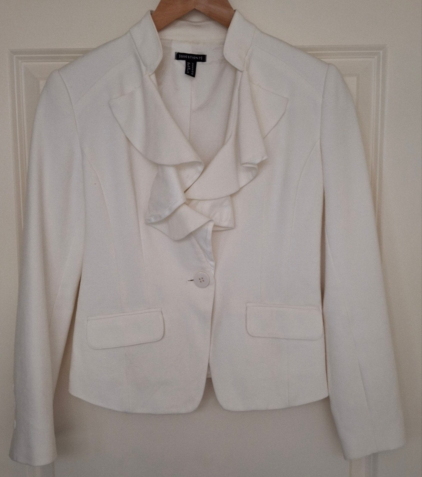 Blazer/jasje met Volant S, QUESTION, Verzenden, Wit, Zo goed als nieuw