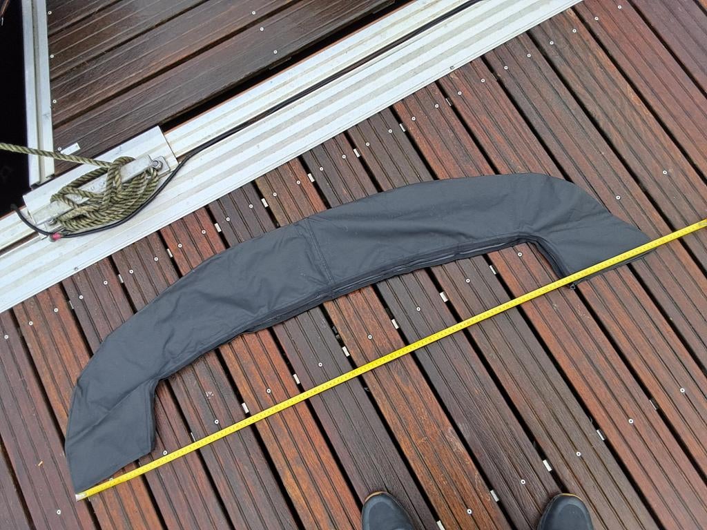 Nieuwe zwarte bimini afdekhoes, 148 cm breed, Ophalen of Verzenden