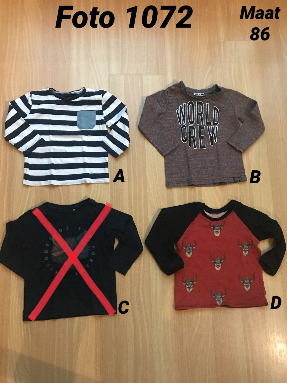Longsleeve jongen maat 86 zgan *foto 1072*, Ophalen of Verzenden, Zo goed als nieuw, Jongetje, Shirtje of Longsleeve