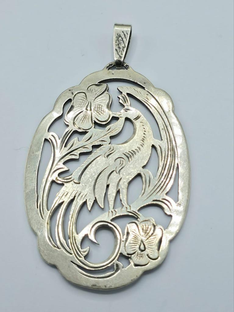 Art Nouveau Hollands Zilveren Hanger, Sieraden, Tassen en Uiterlijk, Antieke sieraden, Verzenden, Zilver, Hanger