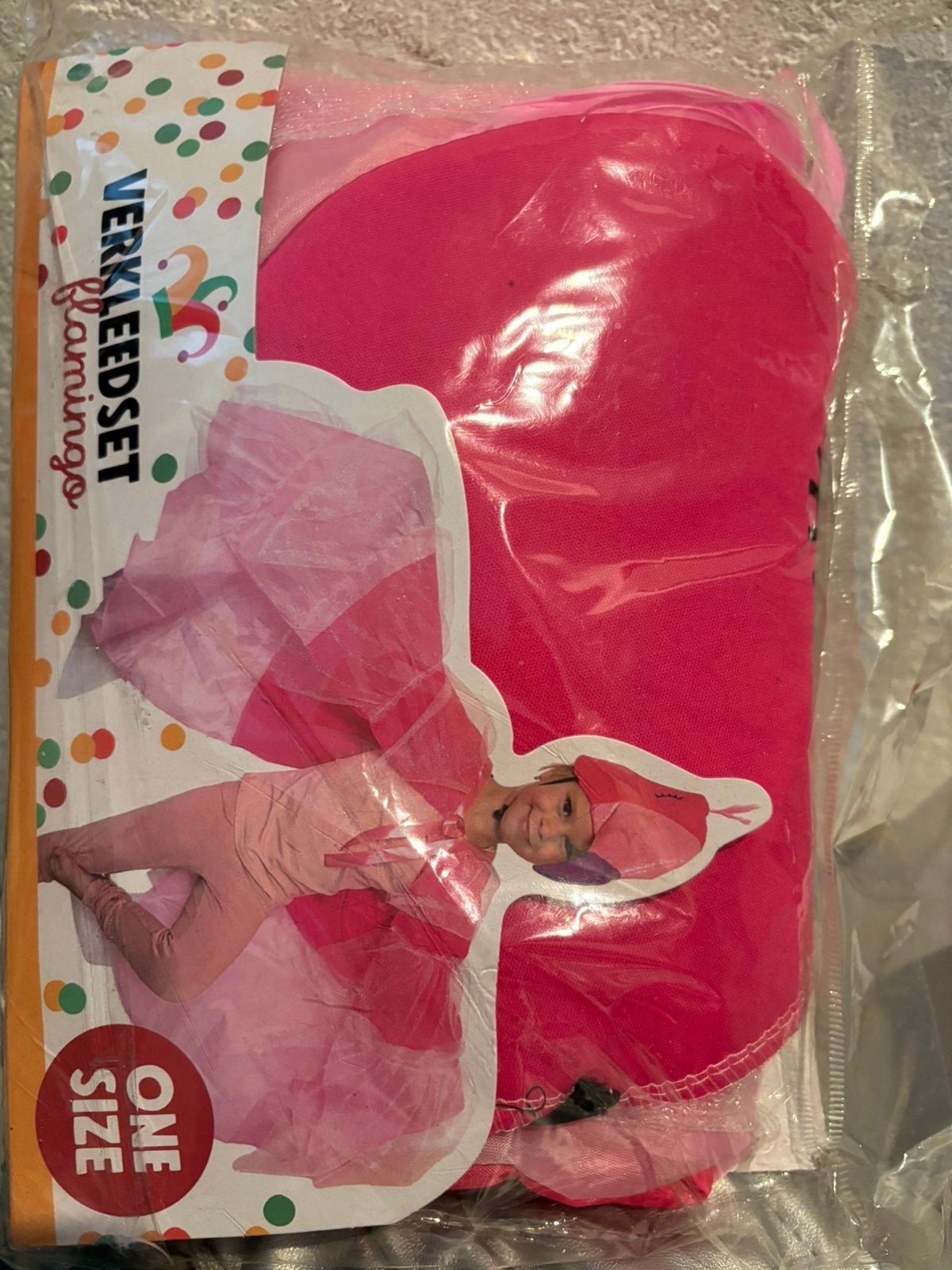 Flamingo verkleedset one size ,nieuw, Verzenden