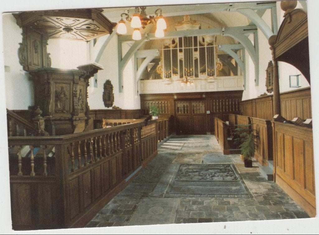 Bears Beers Fr. Interieur Kerk Stempel achterkant, Verzenden, Voor 1920, Ongelopen, Friesland