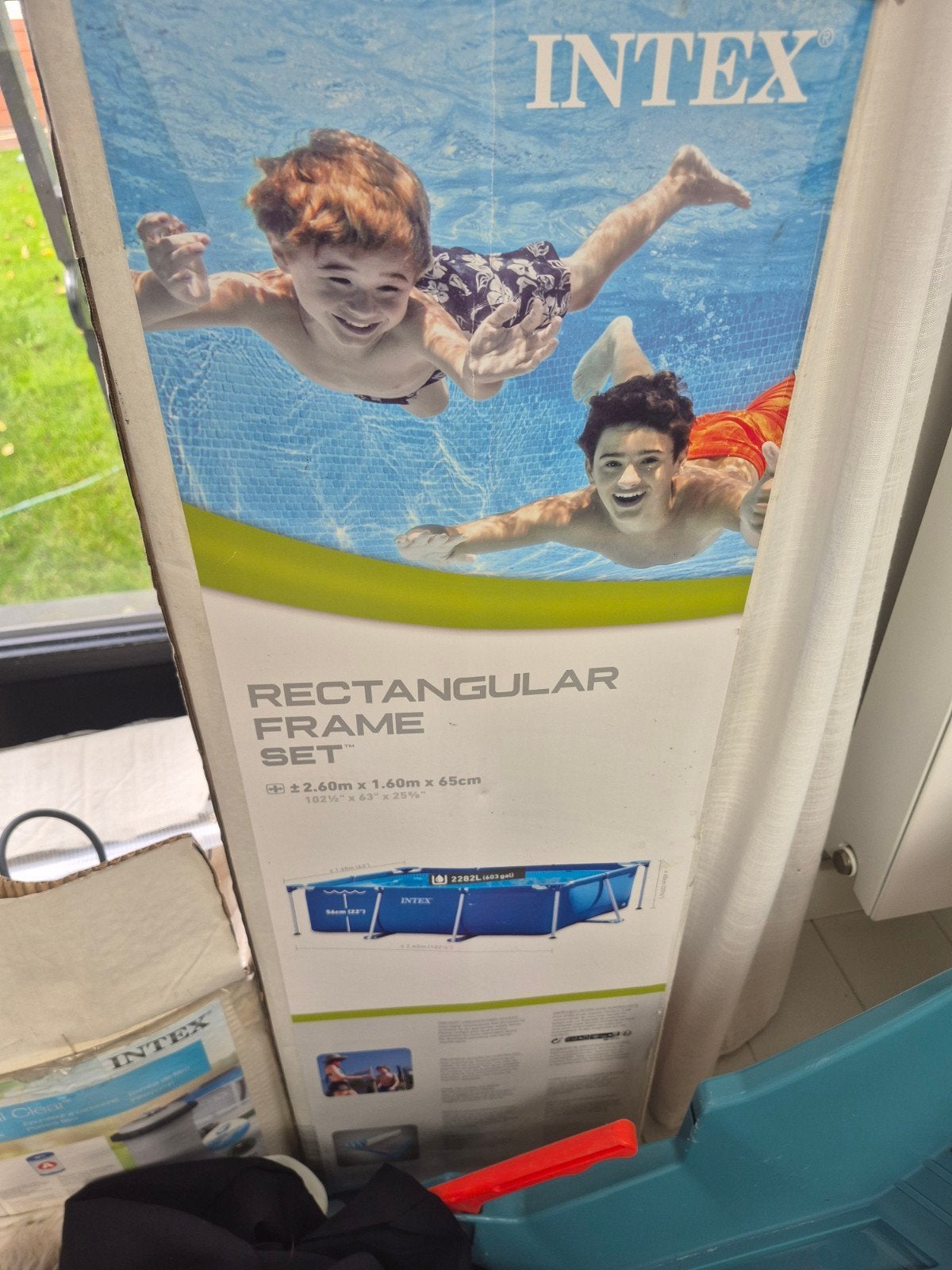 Intex Rectangular Frame Zwembad met filterpomp, Ophalen, Gebruikt, Opzetzwembad, 200 tot 400 cm