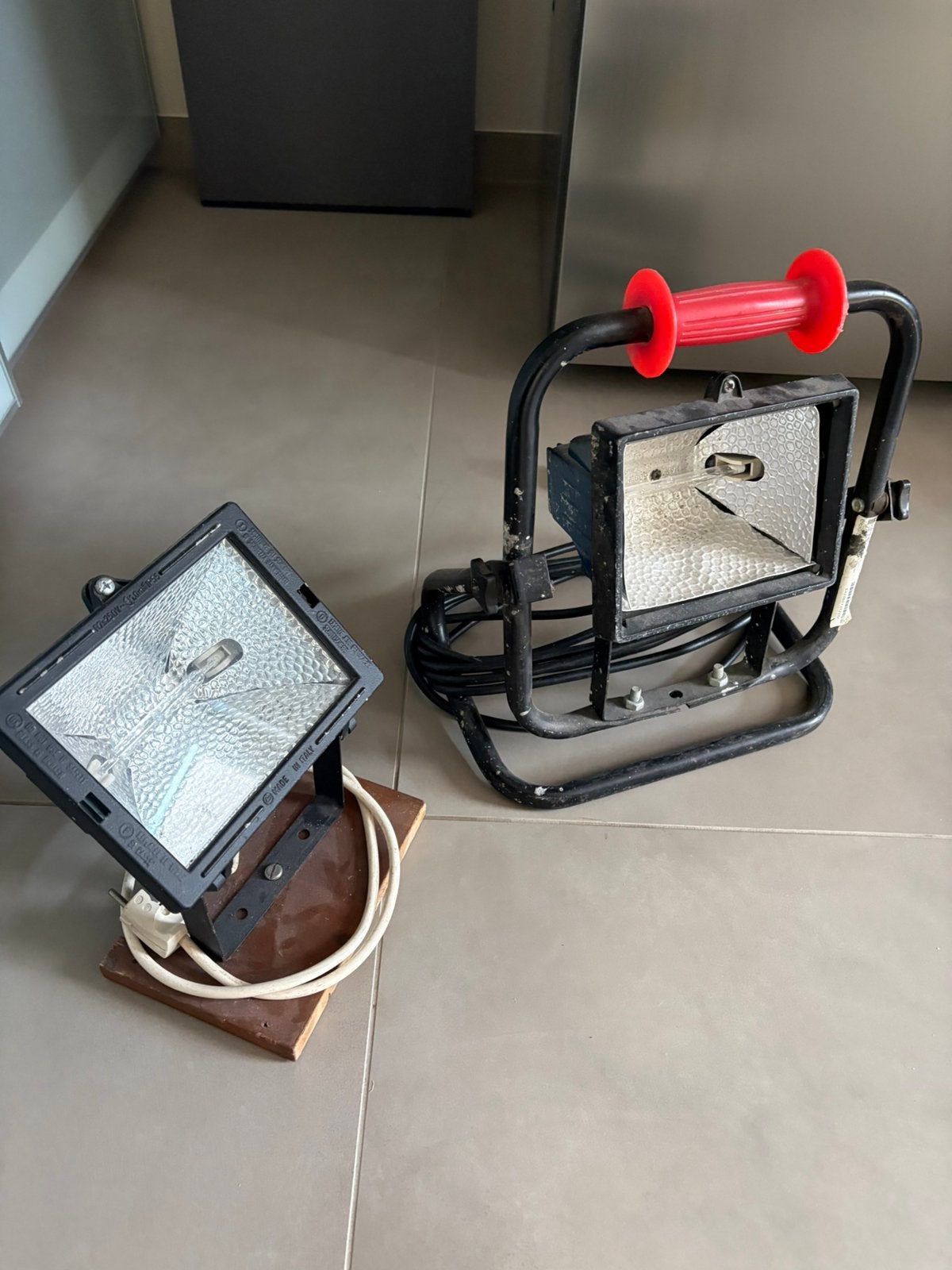Twee bouwlampen, Ophalen, Gebruikt, Minder dan 50 watt, Lamp