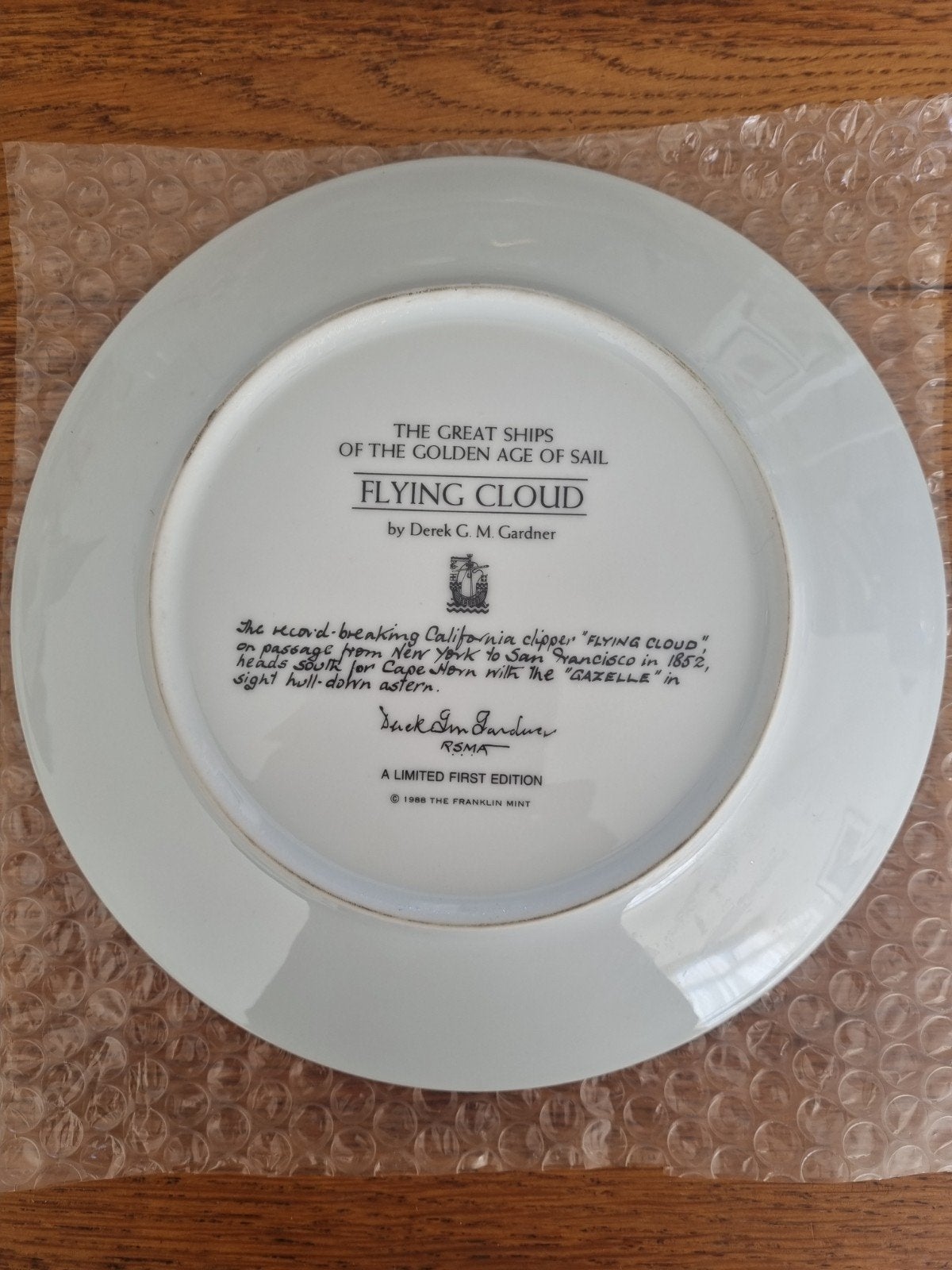 Franklin Mint 'Flying Cloud' decoratief bord, Ophalen of Verzenden