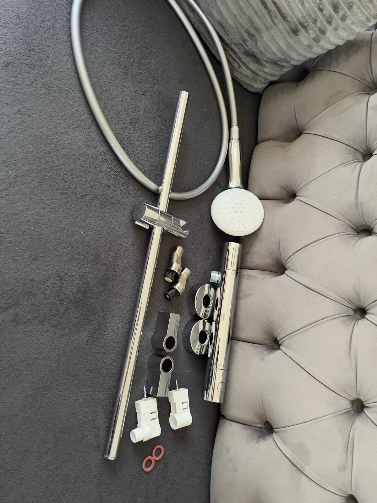 Grohe Thermostatische Douchekraan met Doucheset, Ophalen, Zo goed als nieuw, Chroom, Douche