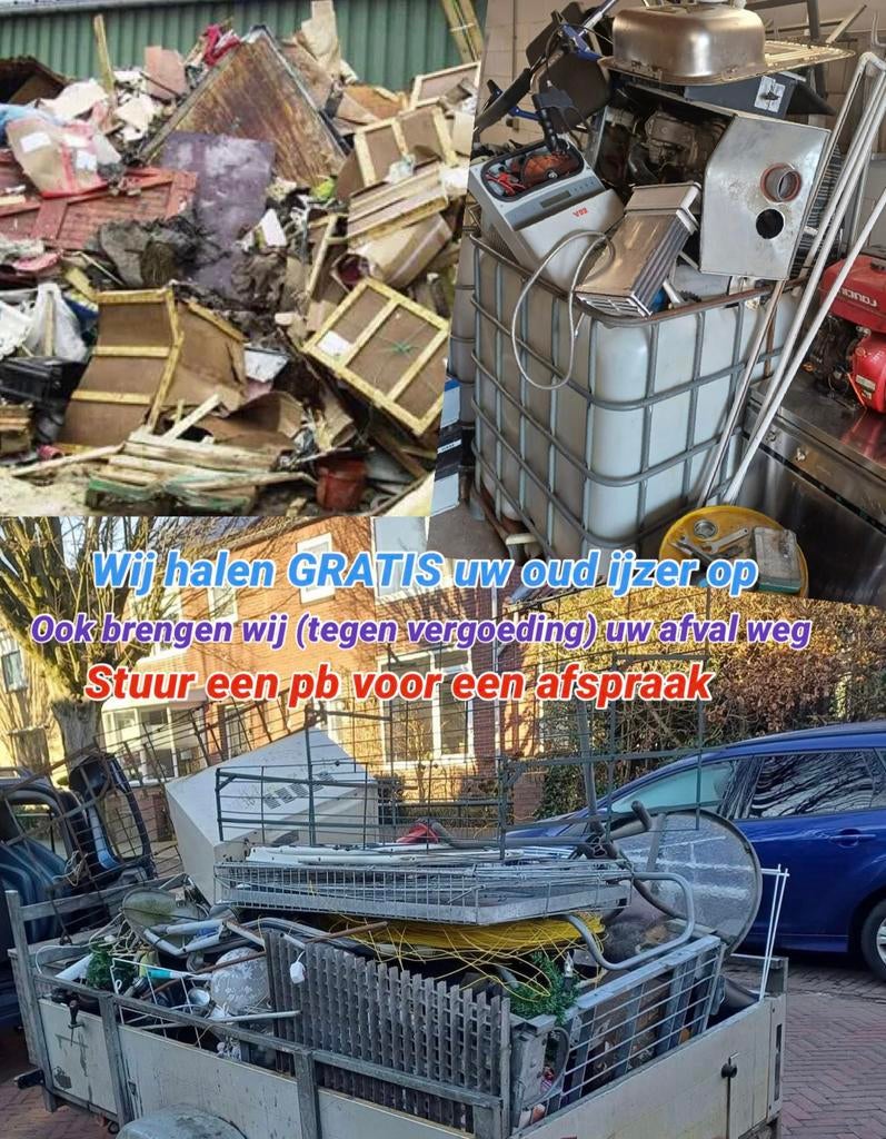 Gratis oud ijzer ophalen, Doe-het-zelf en Verbouw, Metalen, Verzenden, Gebruikt, IJzer