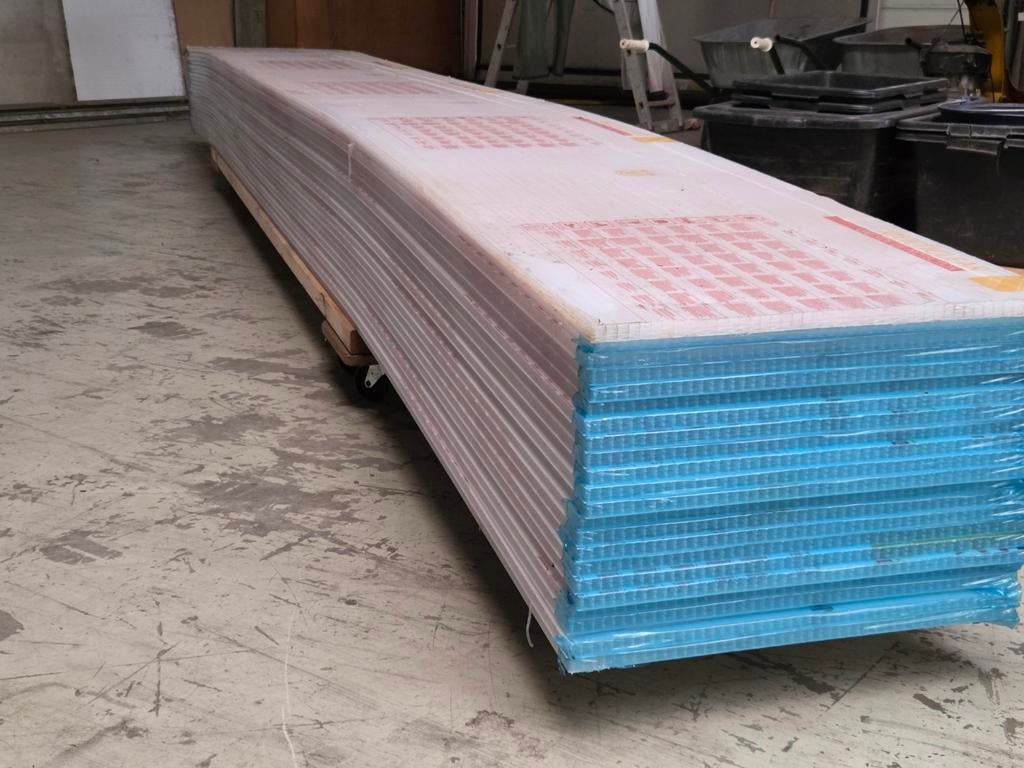 Polycarbonaat kanaalplaat 16 mm. X-structuur 520 x 5300, Doe-het-zelf en Verbouw, Ophalen, Nieuw