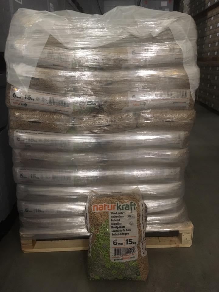 Houtpellets Naturkraft 100% naaldhout EN-Plus A1, Minder dan 3 m³, Ophalen of Verzenden, Overige houtsoorten, Blokken