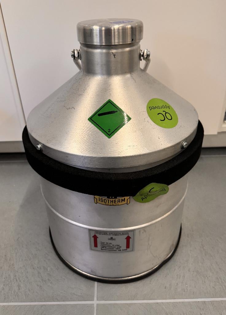 Isotherm 24AL 10ltr stikstof LN2 dewar fles, Ophalen of Verzenden, Gebruikt