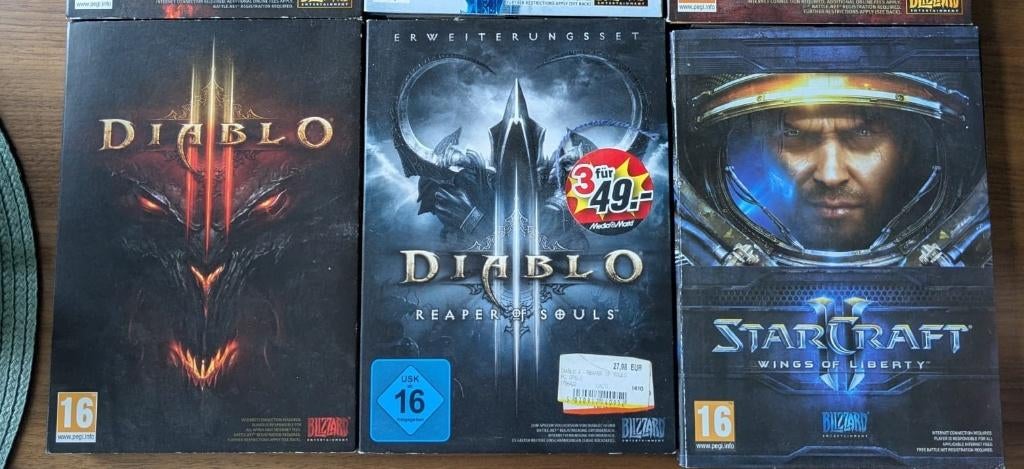 Blizzard Games: starcraft 2, diablo 3, Spelcomputers en Games, 1 speler, Ophalen of Verzenden, Gebruikt, Vanaf 16 jaar