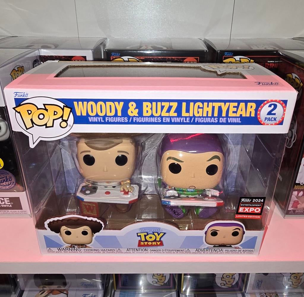 Funko Pop! 2pack Woody en Buzz Lightyear (Toy Story) EXPO, Ophalen of Verzenden, Nieuw