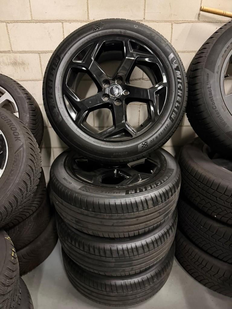 20 inch Origineel Range Rover Sport velgen incl. Zomerbanden, Ophalen, Gebruikt, 255 mm, Banden en Velgen