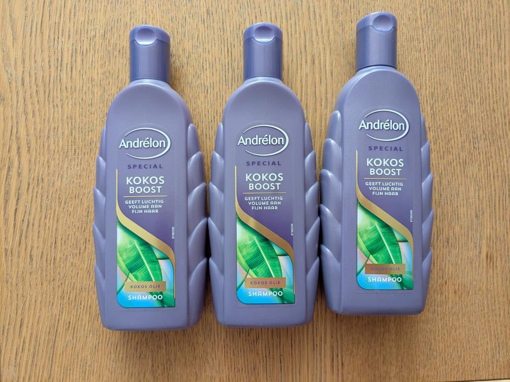 Andrélon Kokos Boost Shampoo - 3 stuks, Ophalen, Nieuw, Bad & Douche